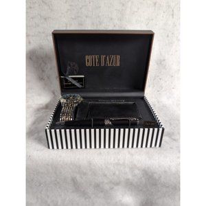 Cote d' Azur Men's Watch Pen and Business Card Holder Gift Set in Original Box